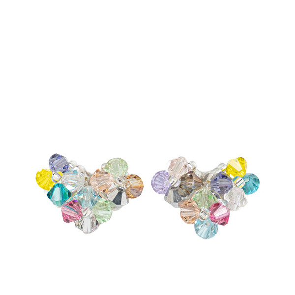 스윙셋 Heart Beads Earrings (Rainbow) 위시버킷