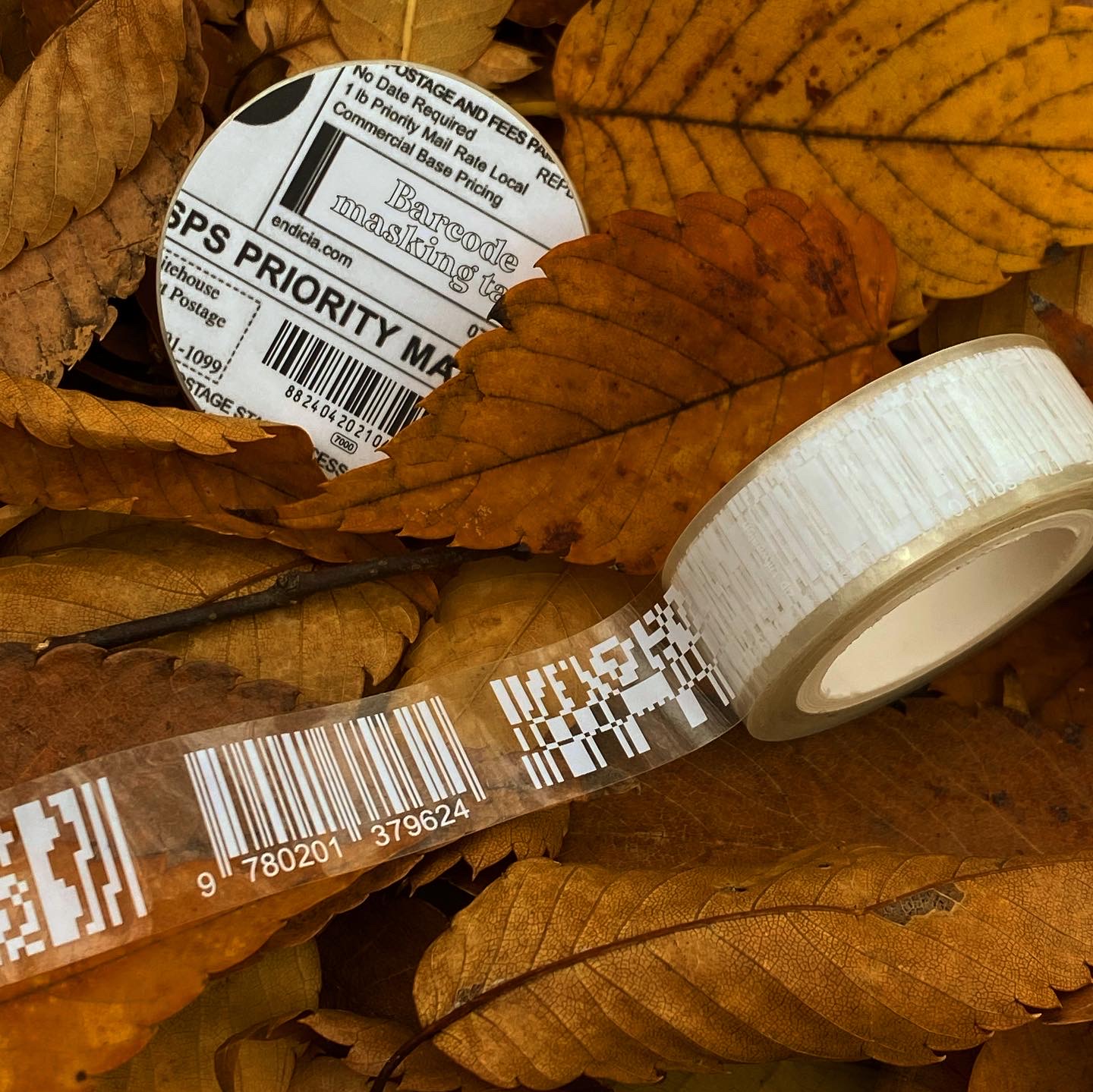 어트와이언 white Barcode masking tape - 위시버킷