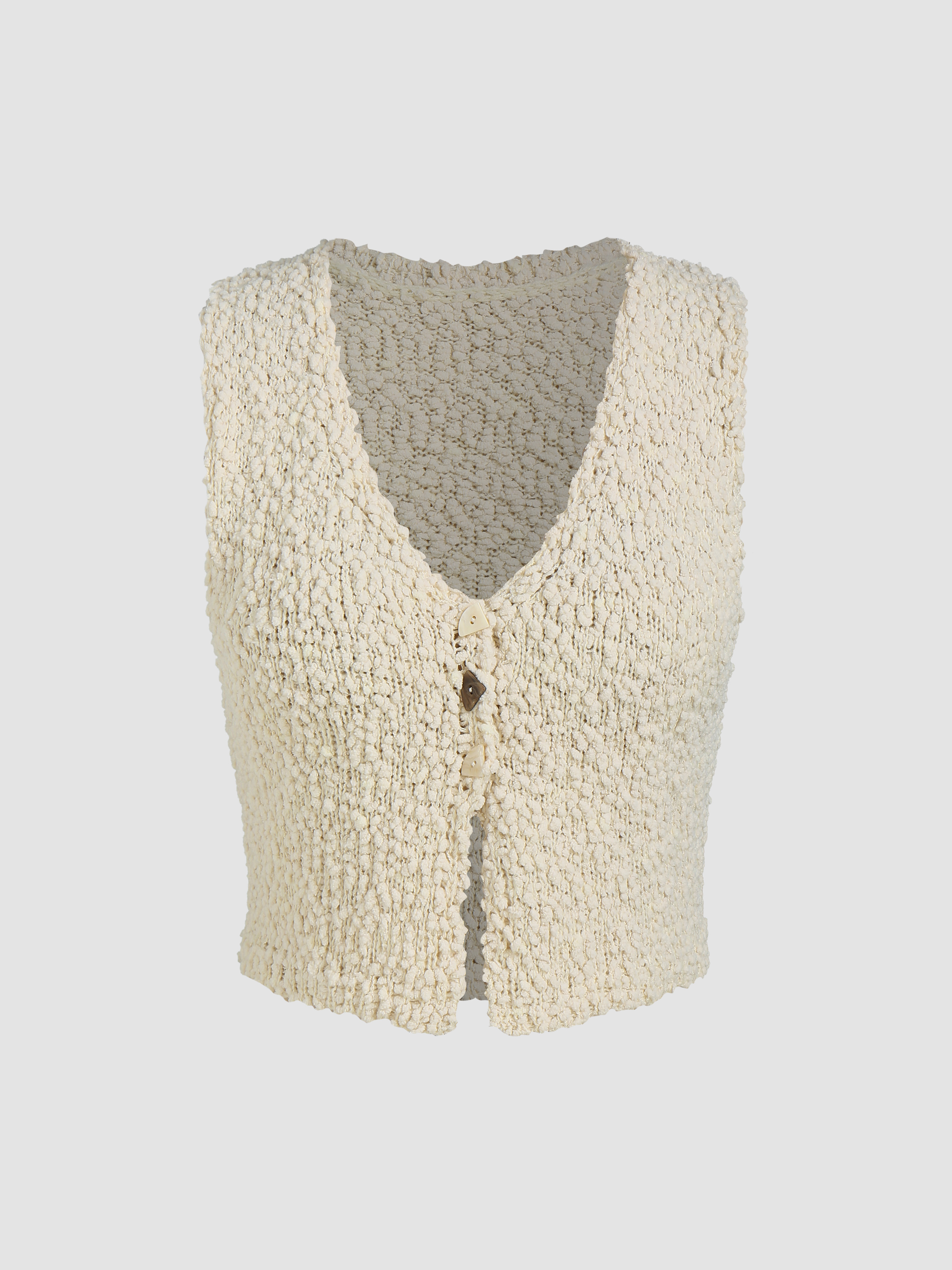 사이다 CIDER Solid Texture Knit Vest - 위시버킷