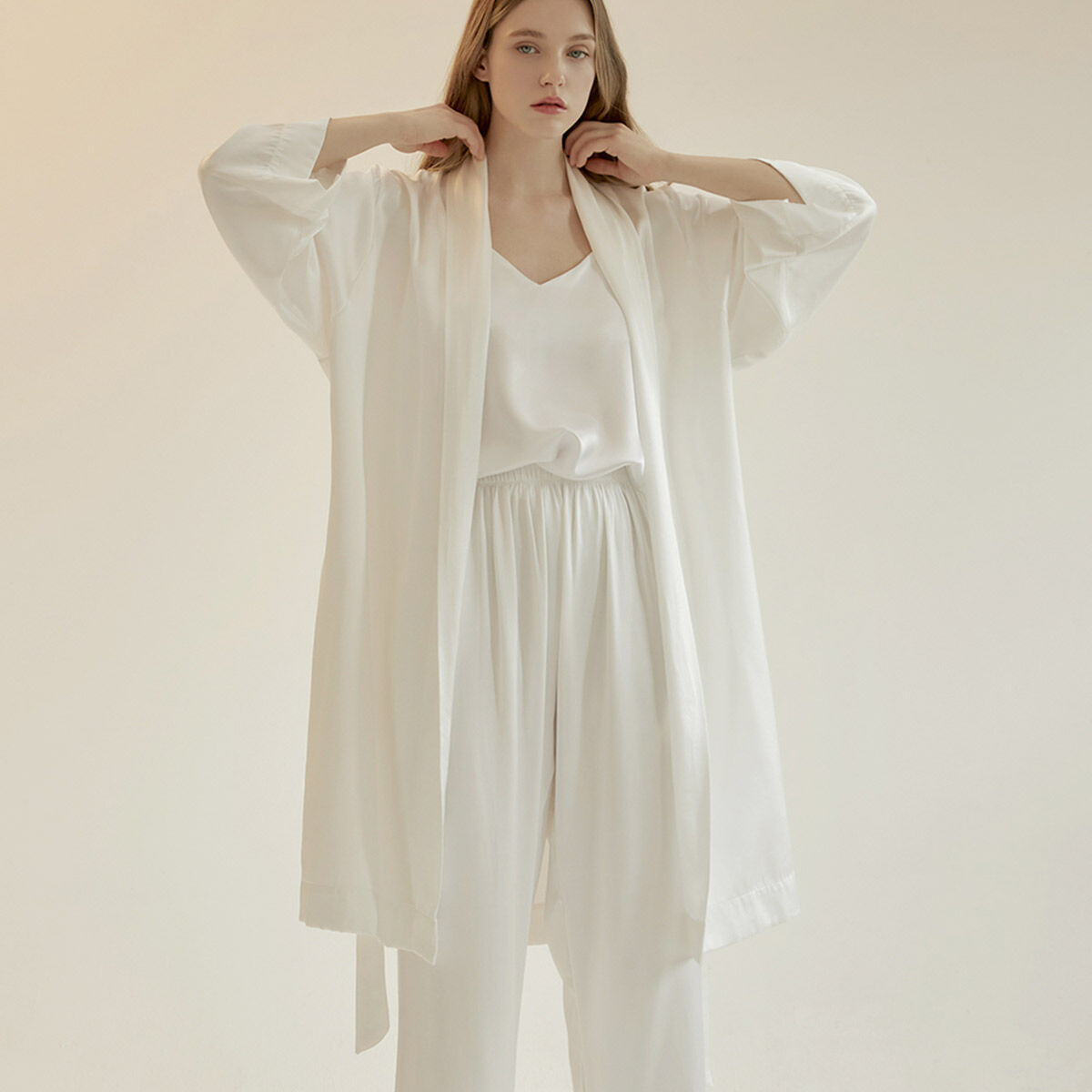 투엘브썸 visionary robe & pants - white - 위시버킷