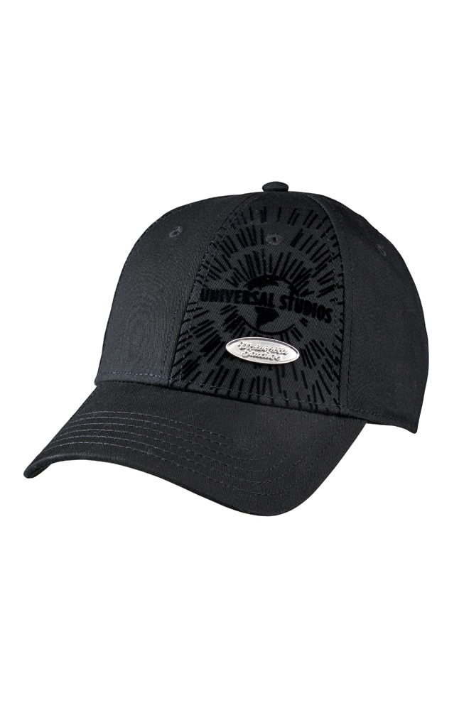 유니버셜스튜디오 Universal Studios Black Flock Logo Adult Cap - 위시버킷